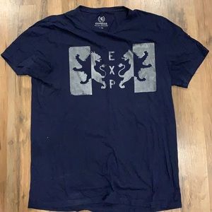 Navy Express Logo Tee